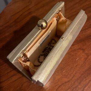 Gold Satin Clutch Wristlet